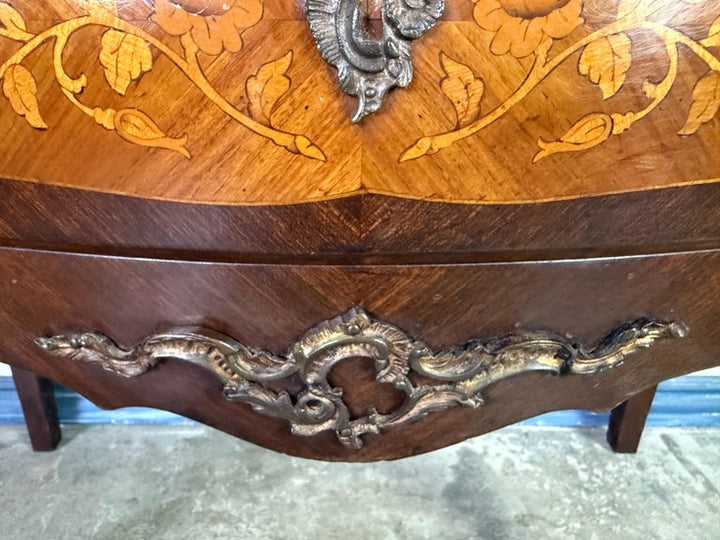 Pair of French Louis XV Style Marble-Top Commodes