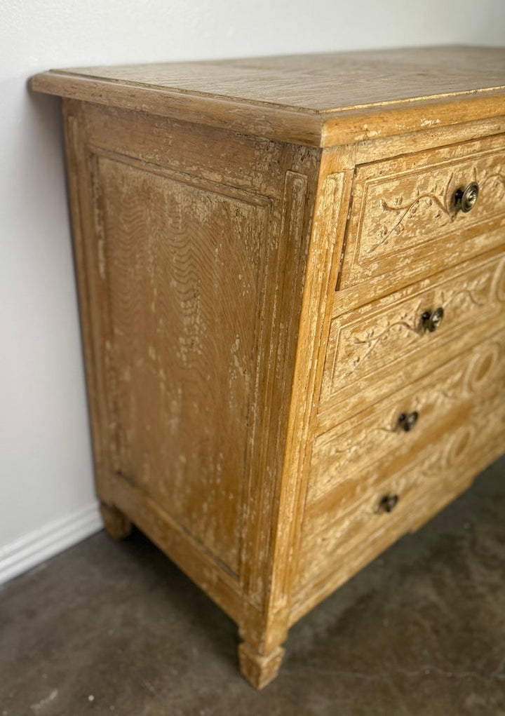 Pair of Swedish Gustavian Painted Four-Drawer Chests of Drawers