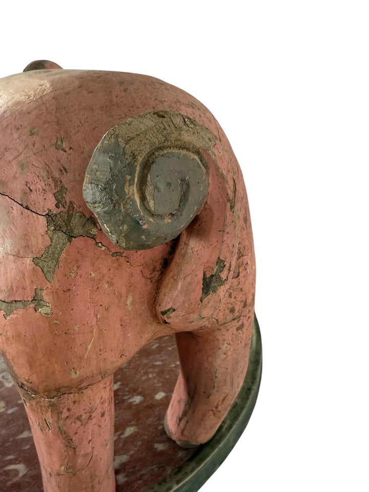 Folk Art Carved and Painted Pig