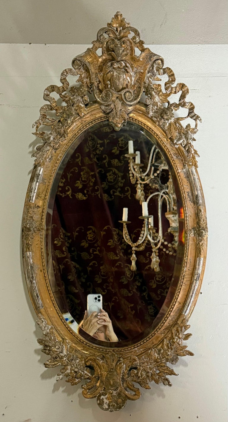 19th C. French Baroque Gilt Mirror