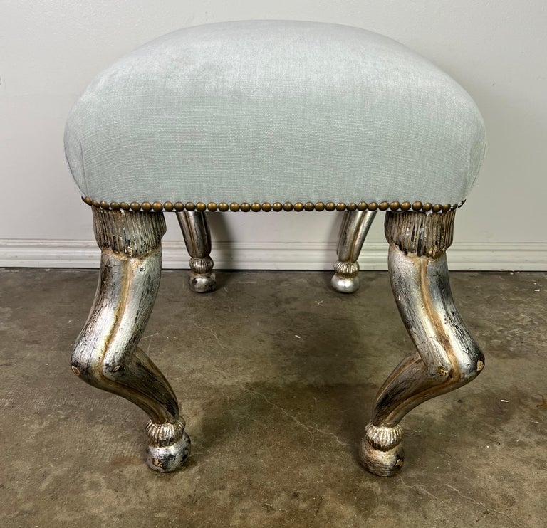 Pair of Benches w/ Silvered Antelope Legs