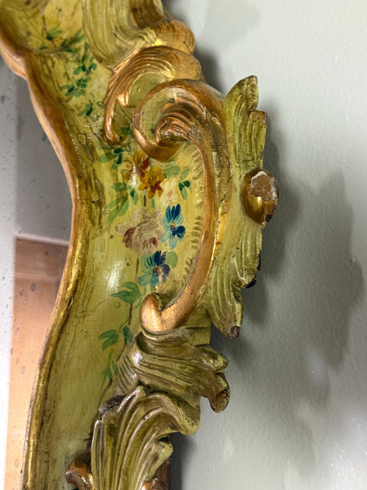 19th C. Venetian Painted Mirror