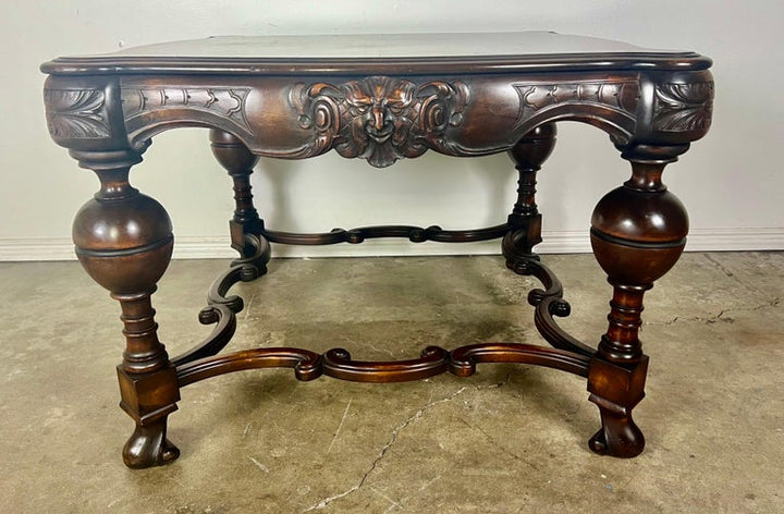 19th-century English Burl Walnut Coffee Table