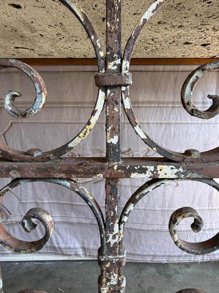 Spanish Revival Console Table - Fossilized Stone Top
