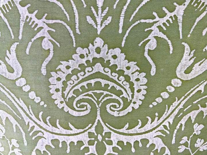 Fortuny Textile DeMedici Patterned Lime Green & Beige Pillows