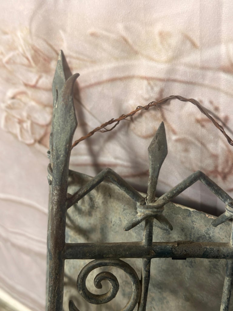 Pair of Gothic Revival Metal Iron Dragon Sconces