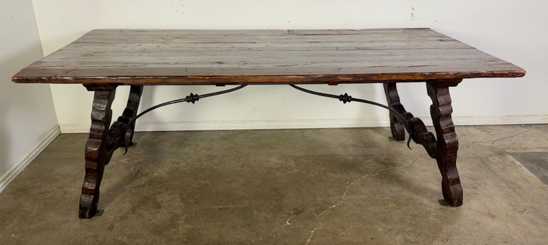 19th C. Rustic Spanish Trestle Table