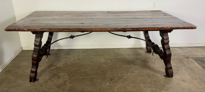 19th C. Rustic Spanish Trestle Table