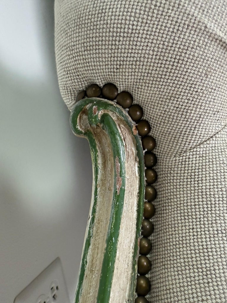 French Louis XV Style Tufted Chaise Lounge