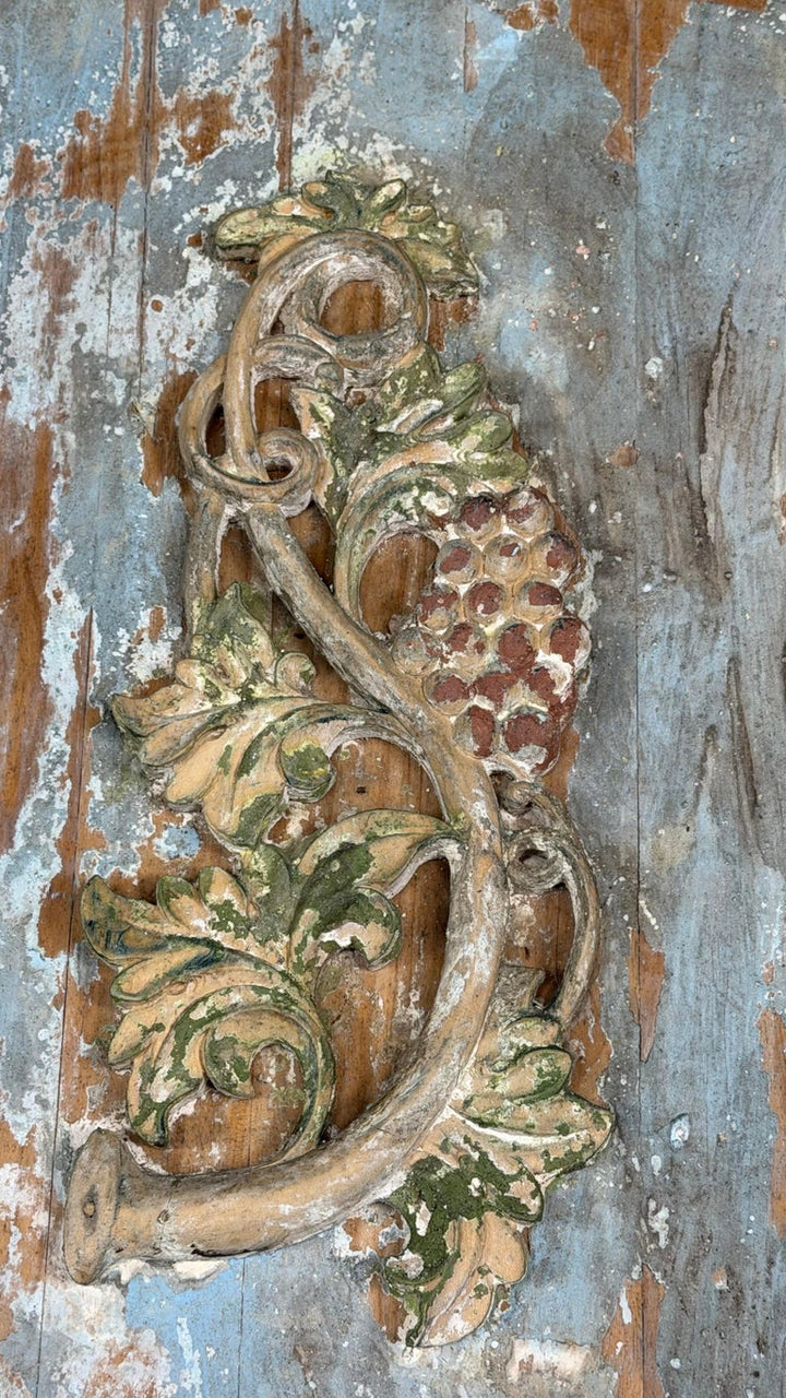 19th Century French Louis XV Rococo Doors with Distressed Wood Finish