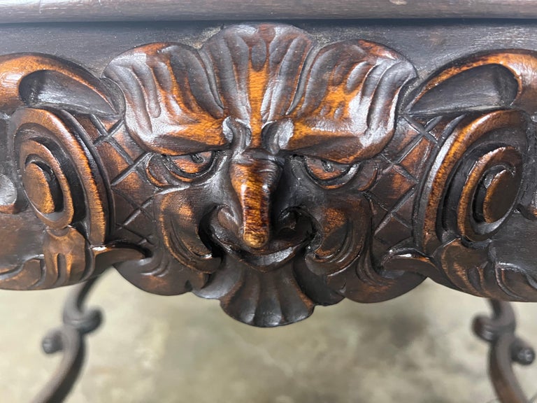 19th-century English Burl Walnut Coffee Table