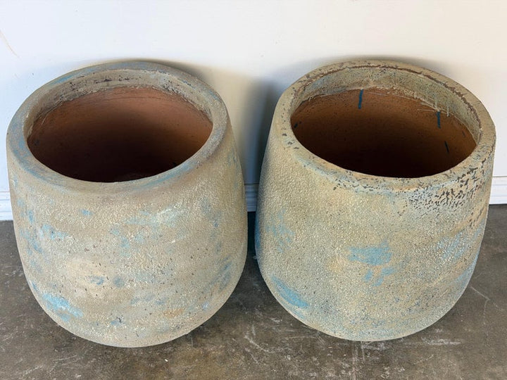 Pair of Monumental Crucible Planters - Atelier Vierkant Style Egg Pot
