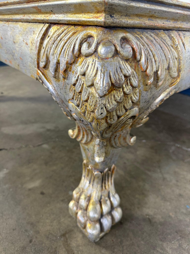 Italian Baroque Style Silvered Coffee Table
