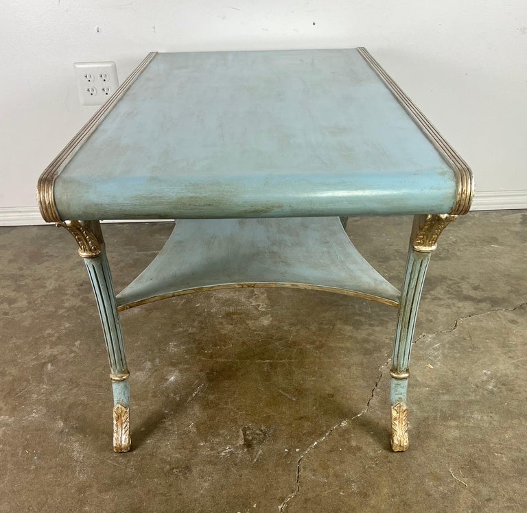 Italian Regency Style Painted & Parcel Gilt Table by Nancy Corzine