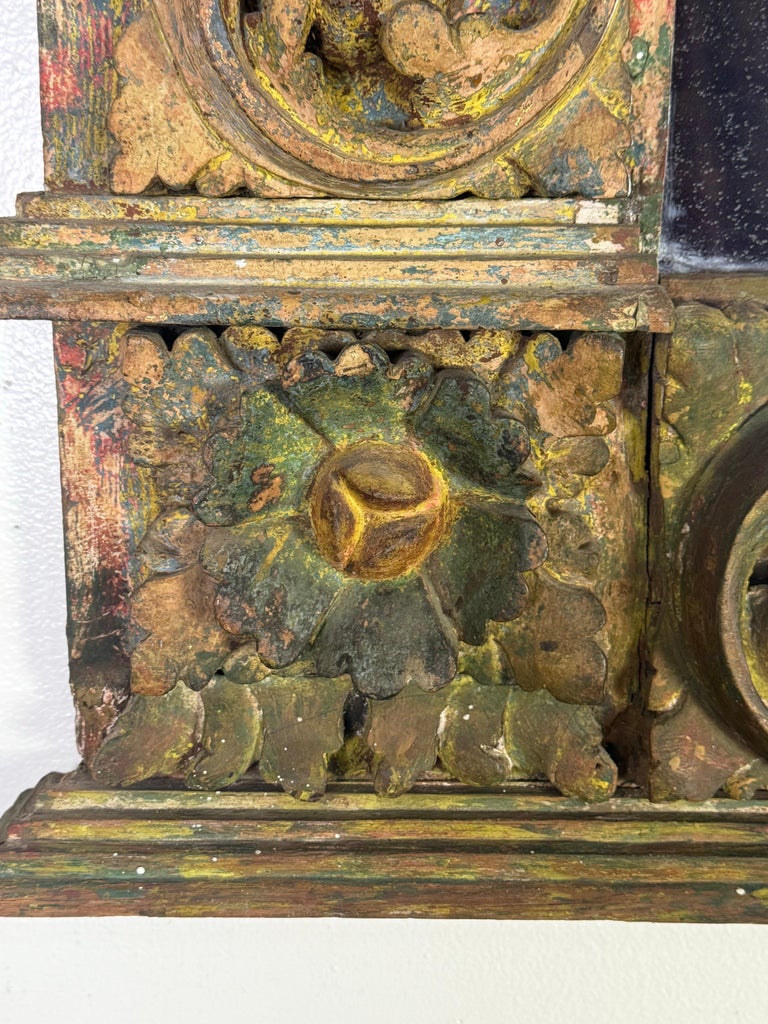 Antique Carved Giltwood Arch-Top Mirror, Continental Europe, 18th–century