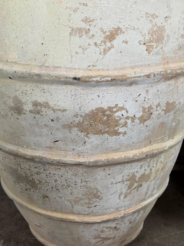 Pair of French Style Olive Jar Planters - Terracotta Barrel Pots