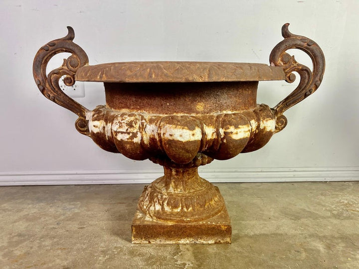 Pair of 19th Century French Cast Iron Urns