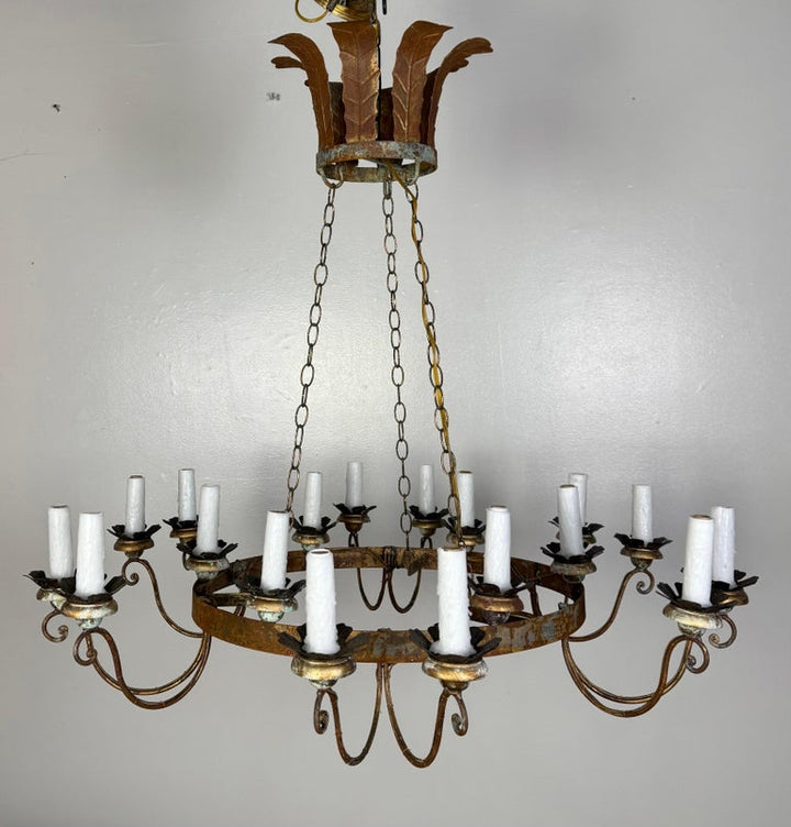 Eighteen Light Spanish Rustic Chandelier