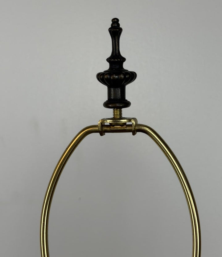 Italian Neoclassical Tole Urn Table Lamp Hand Painted Original Parchment Shade