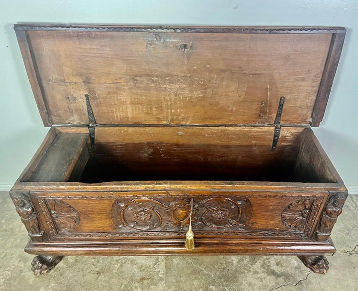 Early 19th C. Italian Carved Walnut Chest