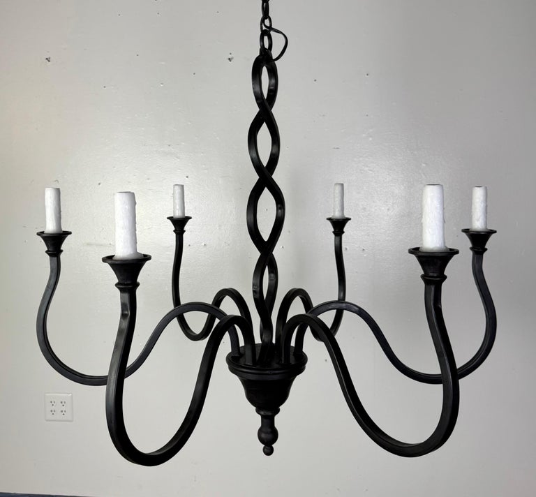 Wrought Iron Mulholland Chandelier by Miamar Home