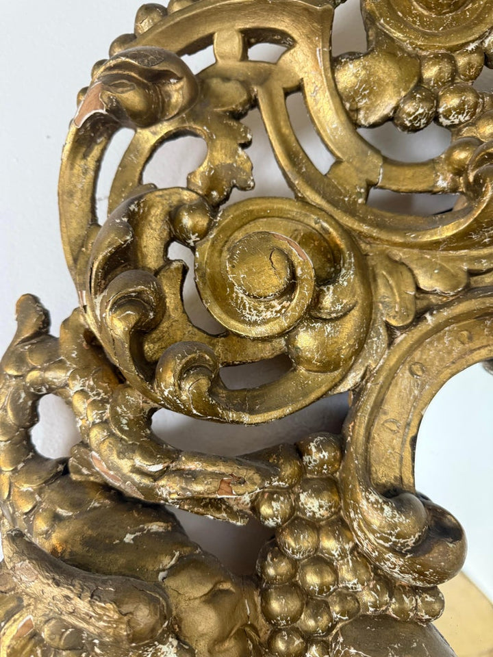 19th-Century Italian Baroque-Style Carved and Giltwood Mirror