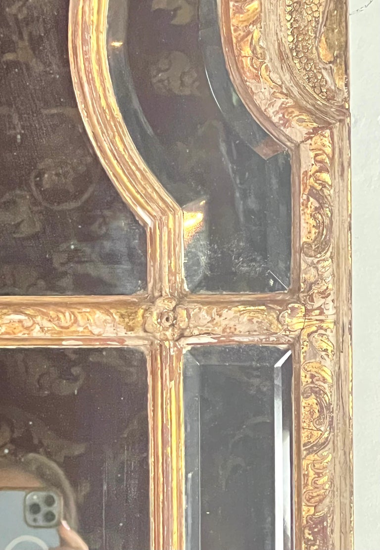 19th C. Italian Baroque Style Gilt Wood Mirror