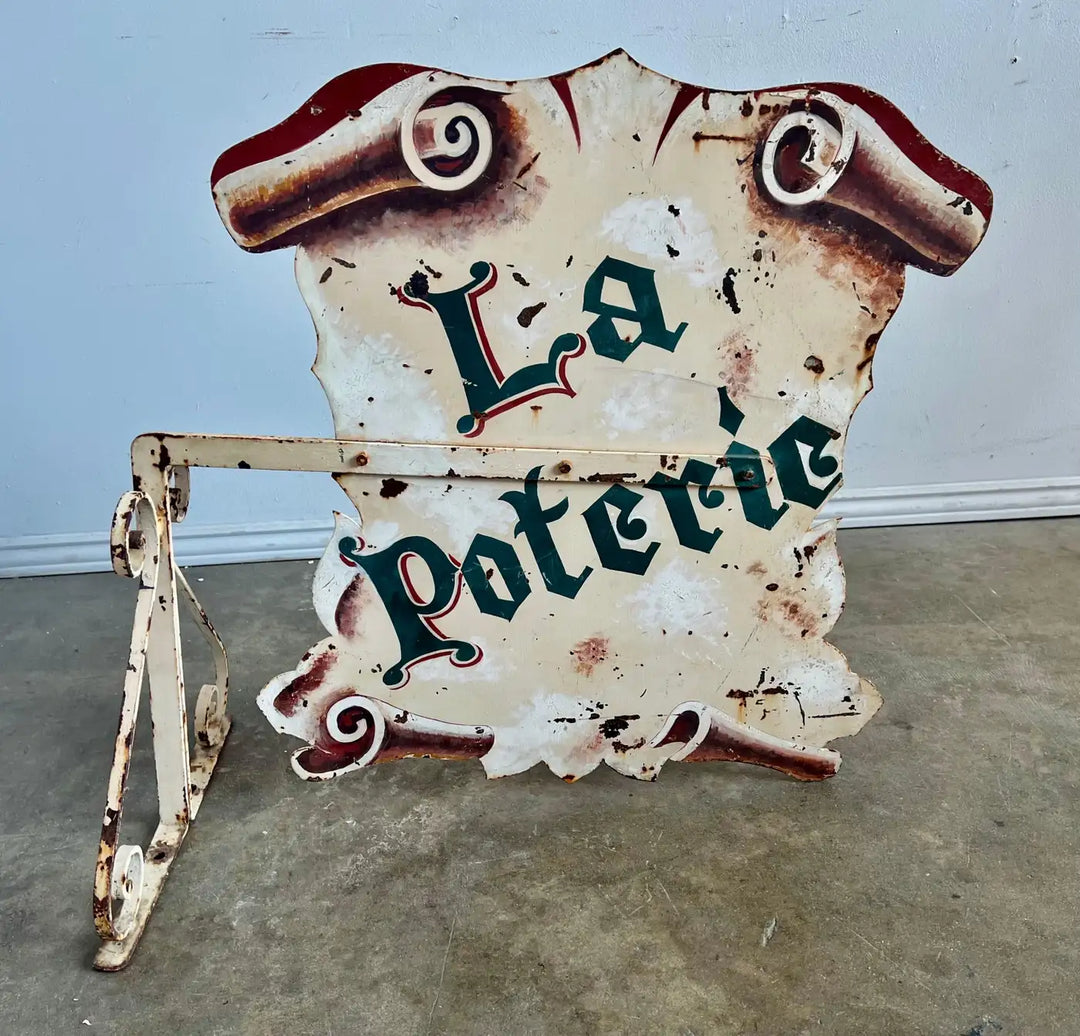 Two Side Enamel painted French Sign