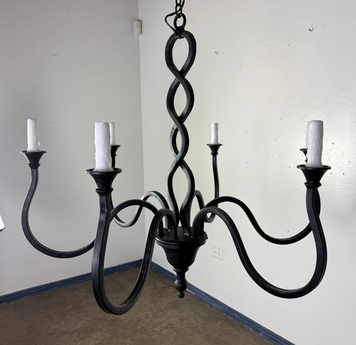 Wrought Iron Mulholland Chandelier by Miamar Home