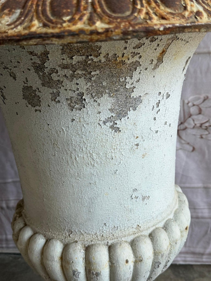 Set of 4 19th Century French Cast Iron Garden Urns