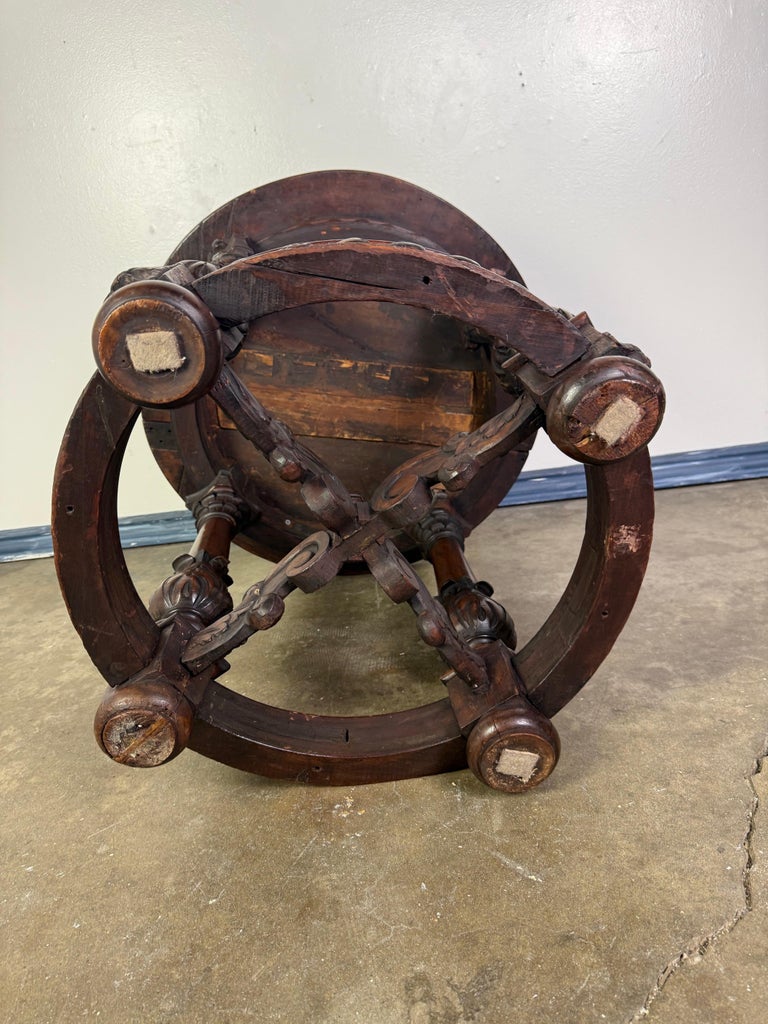 19th Century Italian Renaissance Revival Carved Walnut Table