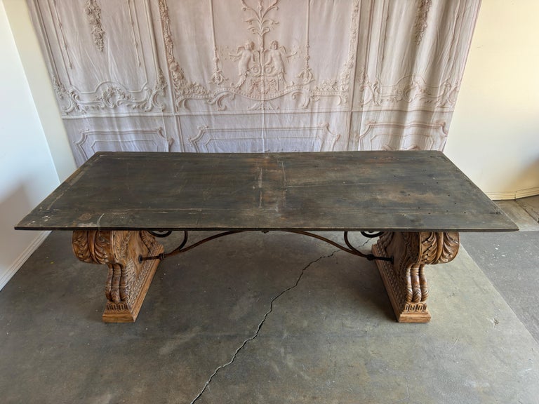 Italian Tuscan Revival Extendable Dining Table