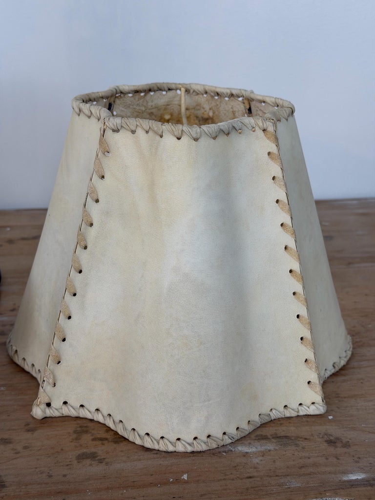 Pair of English Brass Table Lamps - Lion Paw Feet with Original Shades