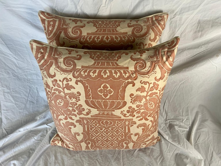 Pair of Carnavalet Patterned Fortuny Pillows