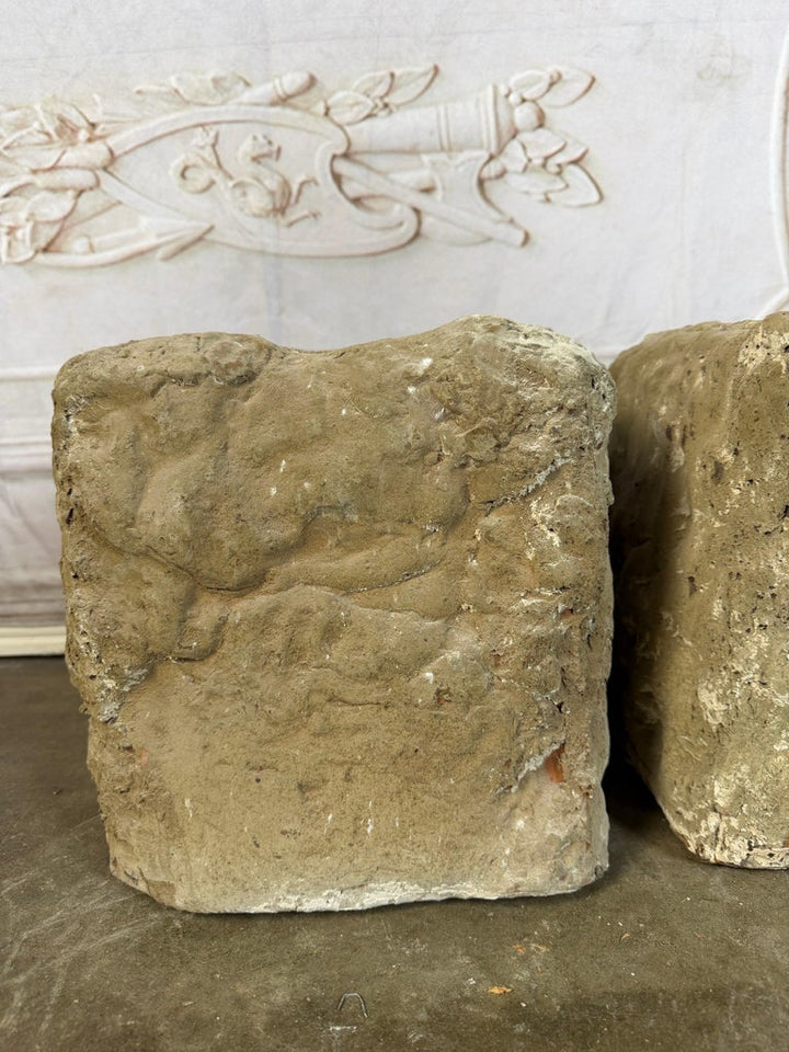 Pair of Terra Cotta Planters with Organic Sculptural Form