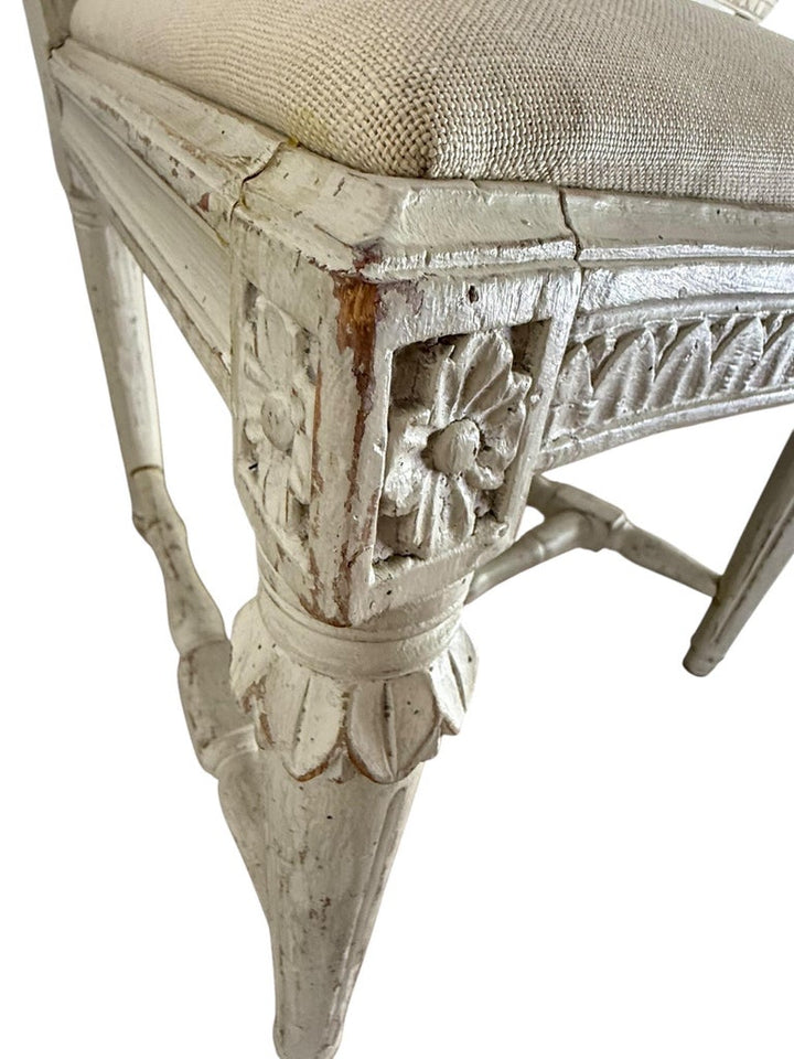 Set of Eight Swedish Gustavian Style Dining Chairs, 19th Century