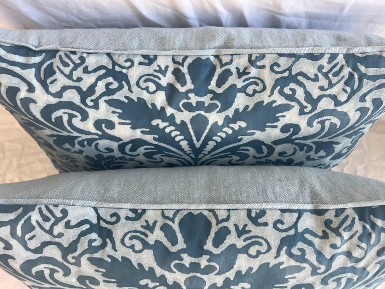 Pair of Blue Fortuny Pillows