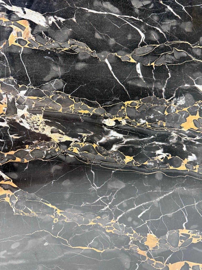 Giltwood and Ebonized Marble Coffee Table by Brustlin Workshop, Los Angeles