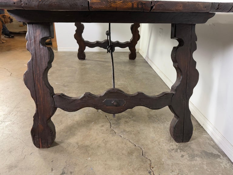 19th C. Rustic Spanish Trestle Table