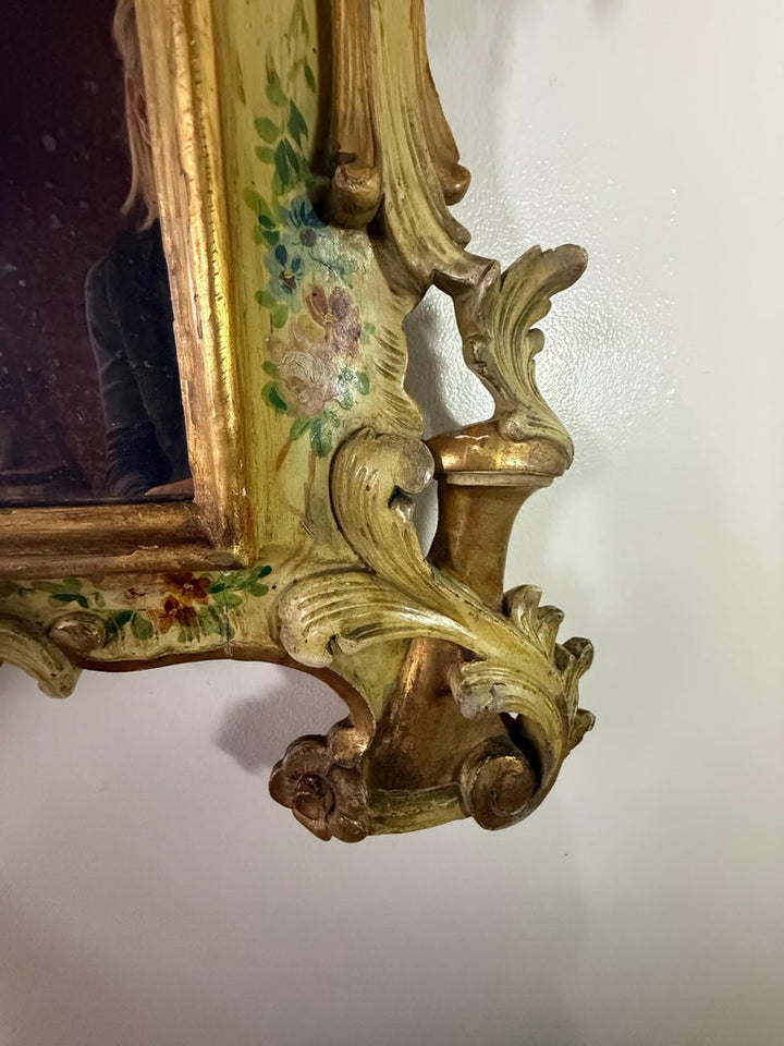 19th C. Venetian Painted Mirror