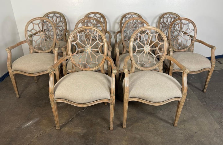 Set of Ten Italian Dining Chairs
