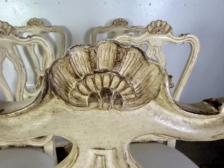 Set of Eight French Louis XV Style Dining Chairs