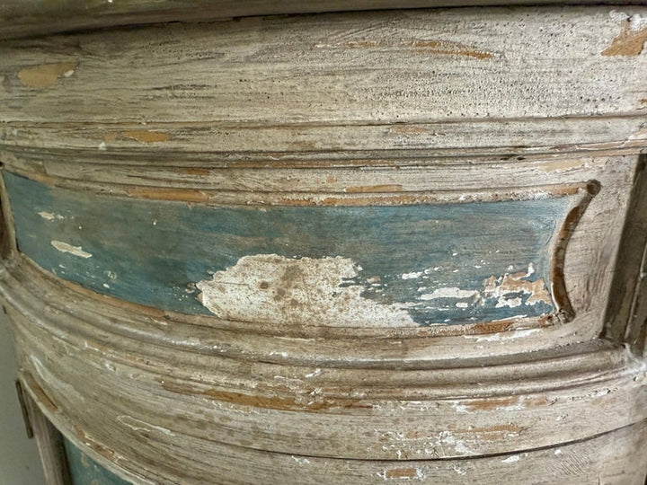 Italian Painted Carved Wood Credenza w/ Wreathes