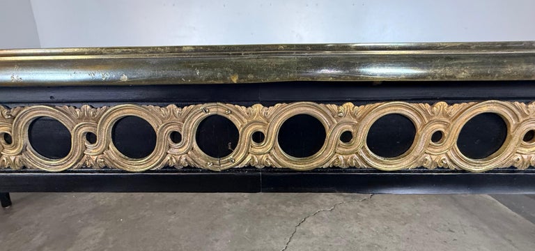 Grand French Louis XVI–Style Oval Dining Table with Gilt Pierced Apron