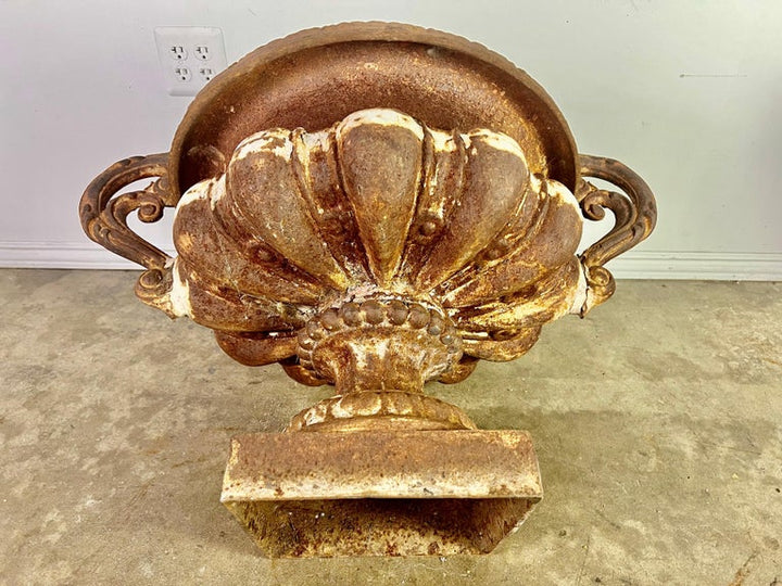 Pair of 19th Century French Cast Iron Urns