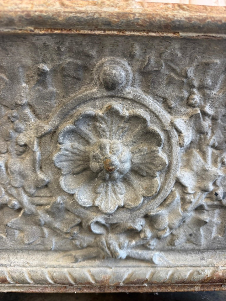 Antique French Cast Iron Jardinière Planter, Louis XVI Style, 1880