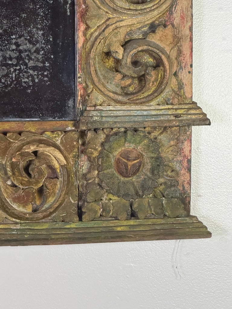 Antique Carved Giltwood Arch-Top Mirror, Continental Europe, 18th–century