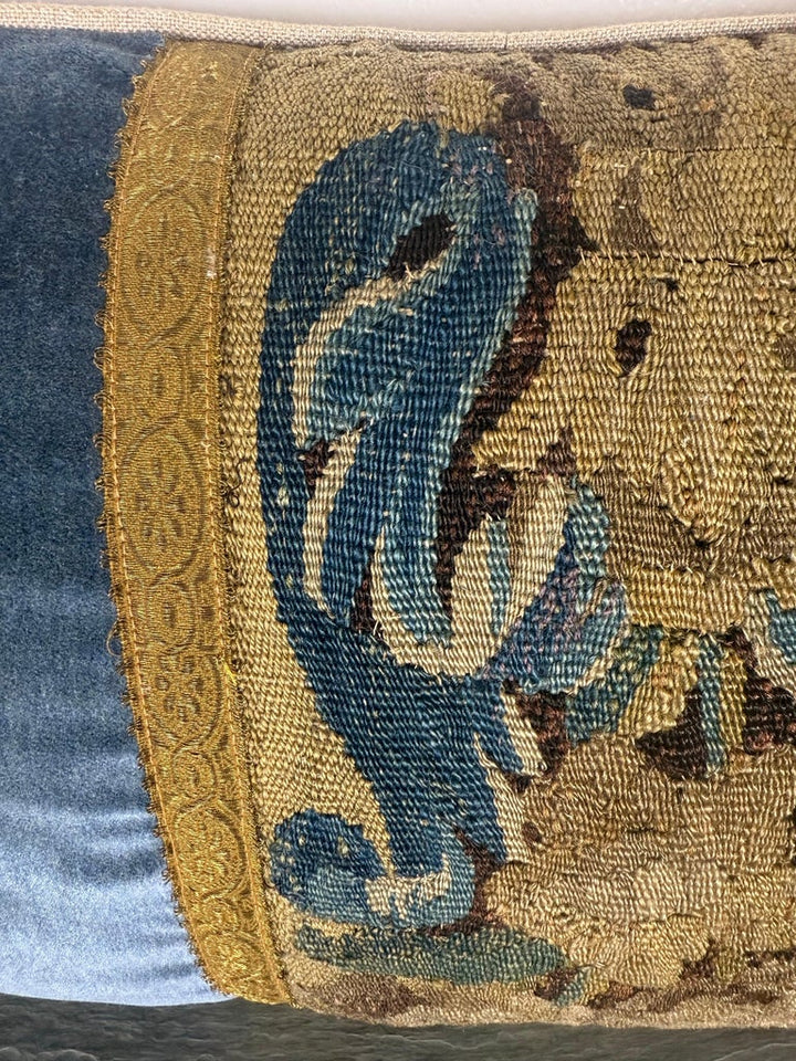 Pair of Pillows with 18th Century French Tapestry Panels by Melissa Levinson