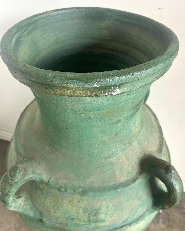 Pair of Italian Glazed Ceramic Urns C. 1930's