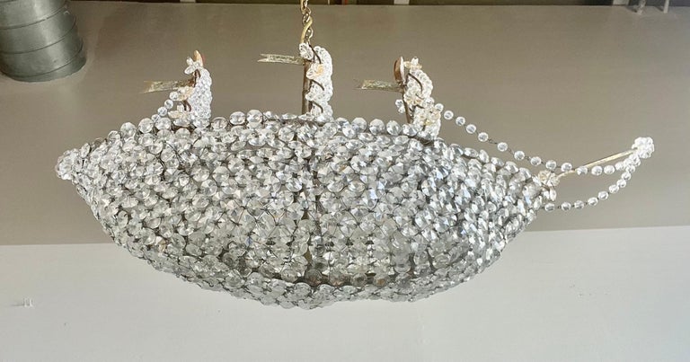 Crystal Beaded Ship Chandelier by MLA